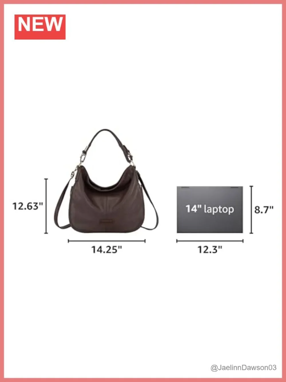 Women's Hobo Bag Vegan Leather Shoulder Crossbody Purse Large Handbag